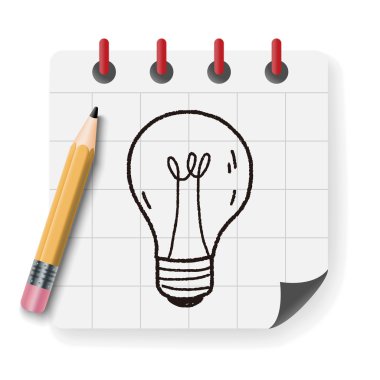 Doodle Ampul Vektör Çizimi