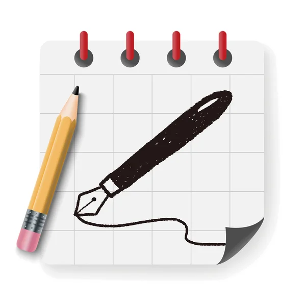 Ilustração do vetor caneta doodle —  Vetores de Stock