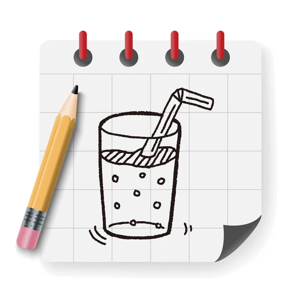 Doodle Beverages vector ilustración vector ilustración — Vector de stock