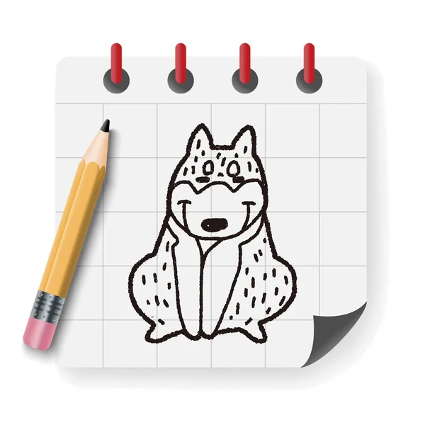 Doodle Dog vector illustration — Stock Vector