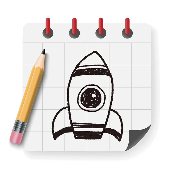 Illustration vectorielle Doodle Spaceship — Image vectorielle