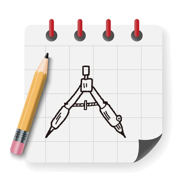 Redacción doodle vector ilustración — Vector de stock