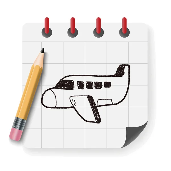 飞机涂鸦矢量图 — 图库矢量图片