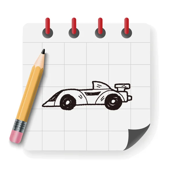 Racing doodle vektor illustration — Stock vektor