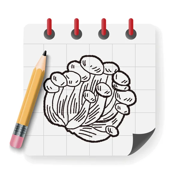 Illustration vectorielle de doodle champignon — Image vectorielle