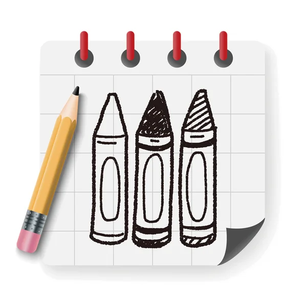 Illustration vectorielle vectorielle Doodle Crayon — Image vectorielle