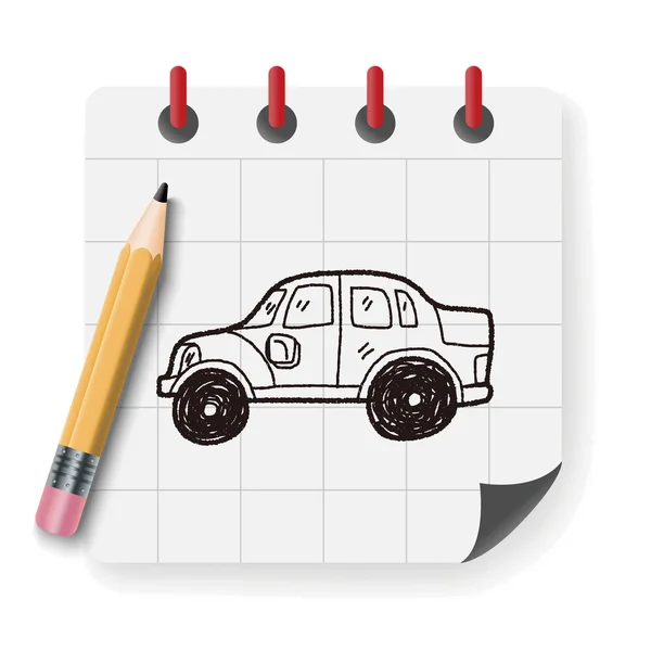 Illustration vectorielle de gribouillage de voiture — Image vectorielle