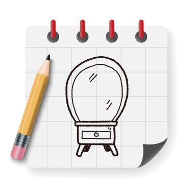 ayna doodle vektör çizim