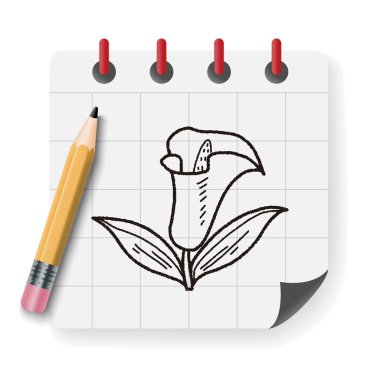 çiçek doodle vektör çizim vektör çizim