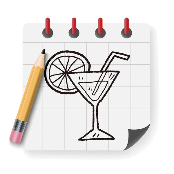 Doodle cocktail vector illustratie — Stockvector