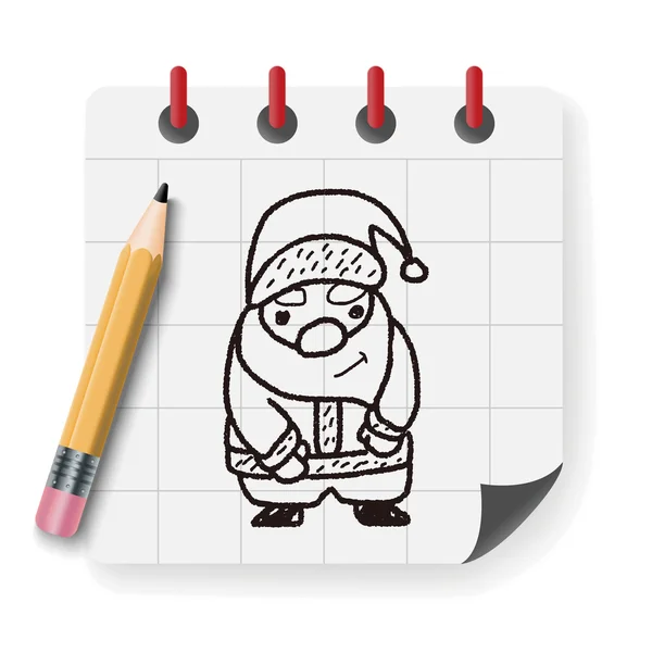 Santa claus illustration vectorielle doodle — Image vectorielle