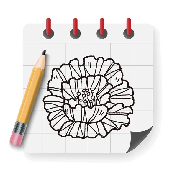 Flower doodle vector illustration — Stock Vector