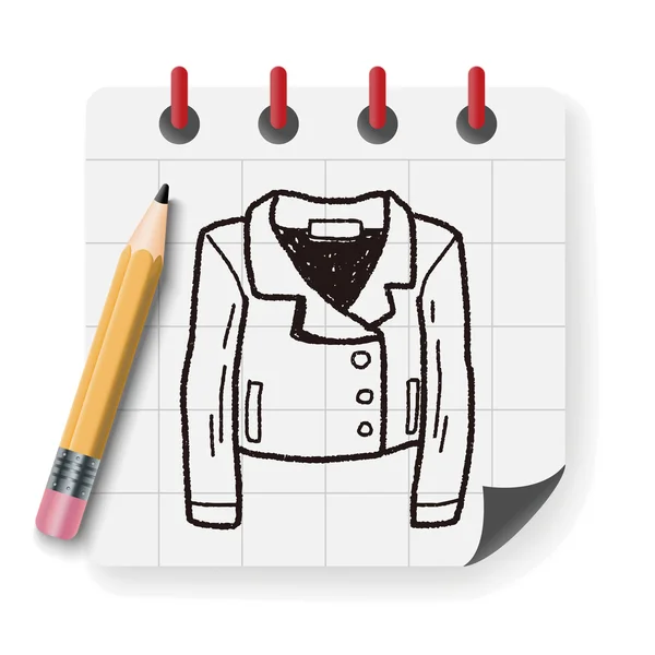 Traje doodle vector ilustración — Vector de stock