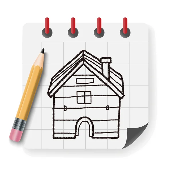 House doodle vector illustration vector illustration — Stock Vector