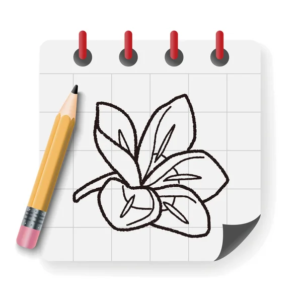 Virág doodle vektoros illusztráció — Stock Vector