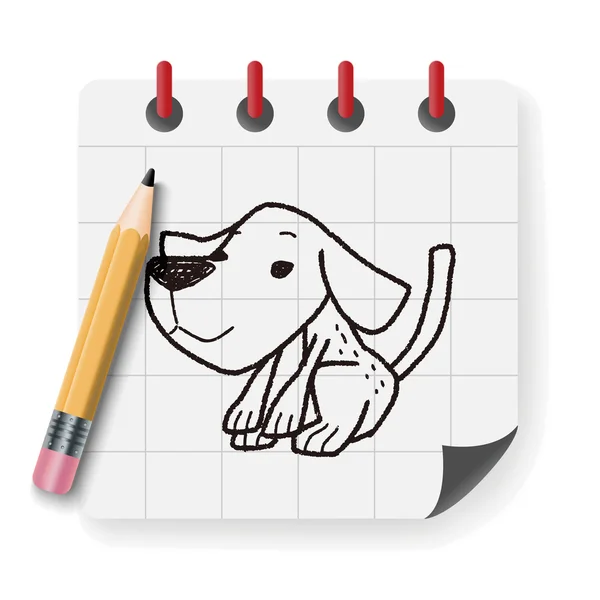 Dog doodle vector illustration vector illustration — Stock Vector