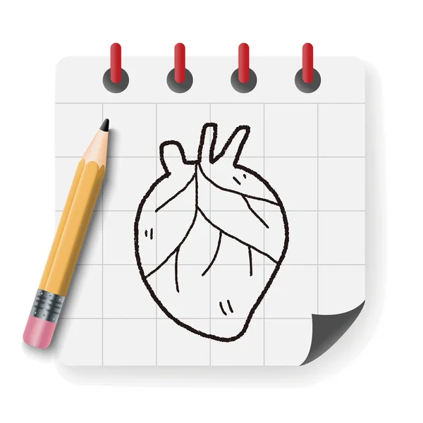Corazón doodle vector ilustración vector ilustración — Vector de stock