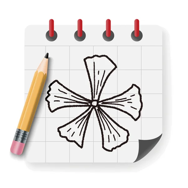 Illustration vectorielle vectorielle de gribouille de fleur illustration vectorielle — Image vectorielle