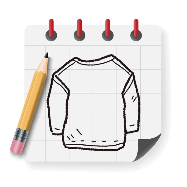 Camiseta doodle vector ilustración — Vector de stock