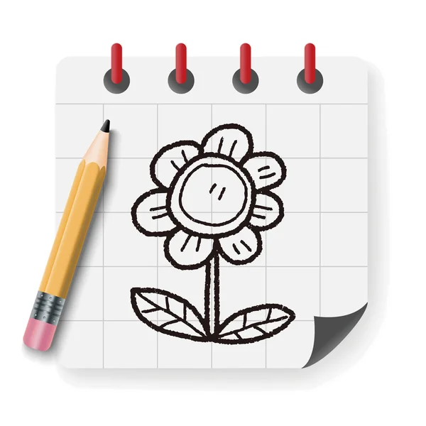 Blume Doodle Vektor Illustration Vektor Illustration — Stockvektor