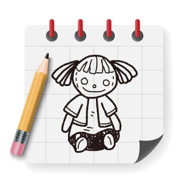 Bebek doodle vektör çizim vektör çizim