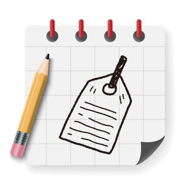 etiket doodle vektör çizim