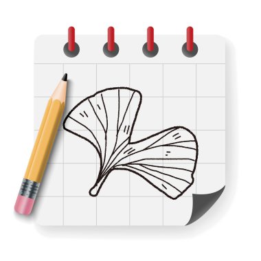 Doodle vektör çizim vektör çizim bitki