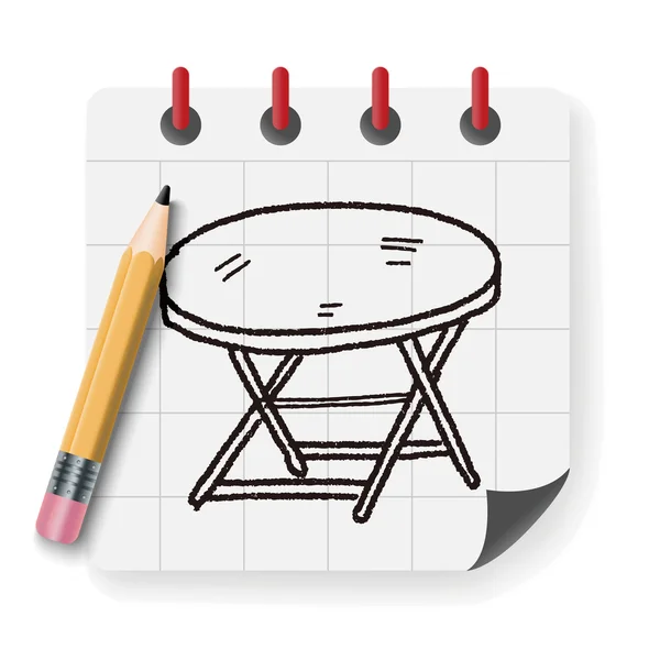 Illustration vectorielle de doodle de table — Image vectorielle