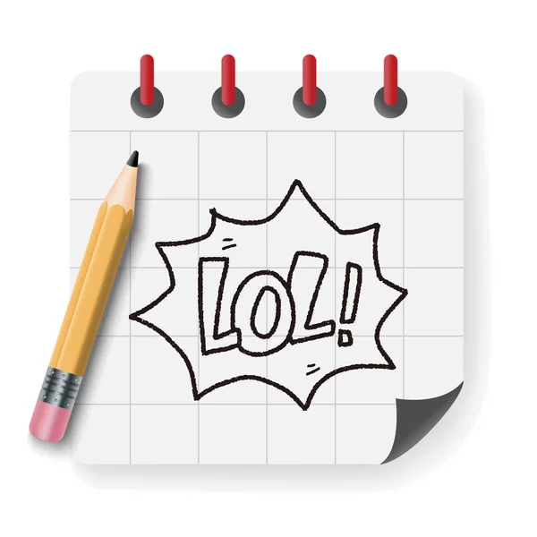 Lol doodle vectorillustratie — Stockvector