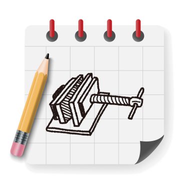 çene Yardımcısı doodle vektör çizim