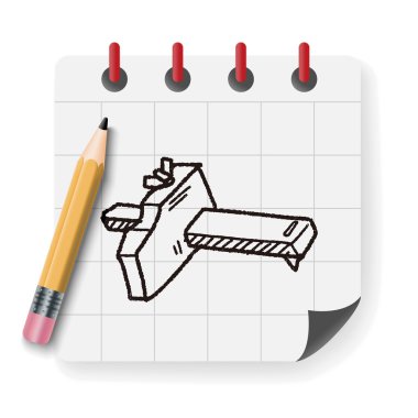 ölçme aracı doodle vektör çizim