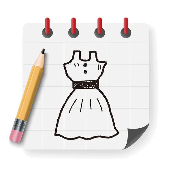 Dress doodle vector illustration — Stock Vector