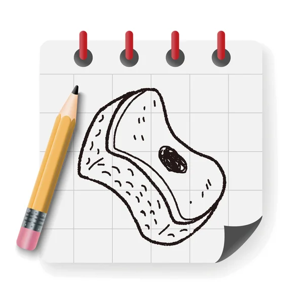 Limpeza pad doodle vetor ilustração — Vetor de Stock