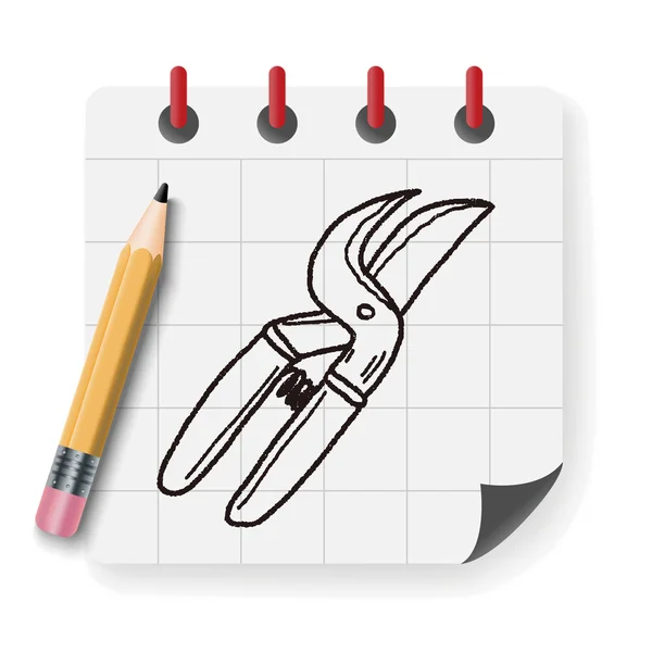 Scissor Doodle Vektor Illustration — Stockvektor