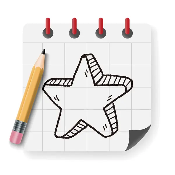 Star Doodle Vector ilustración — Archivo Imágenes Vectoriales