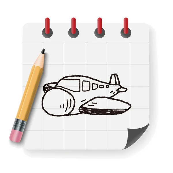 Doodle Air plane vector illustration — 图库矢量图片