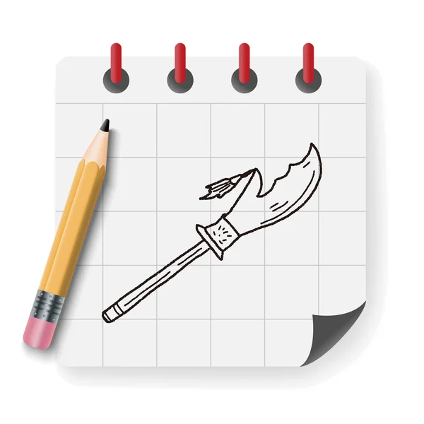 Knife doodle vector illustration vector illustration — Stock Vector