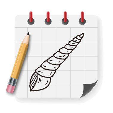 kabuk doodle vektör çizim