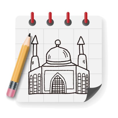 Kale doodle vektör çizim