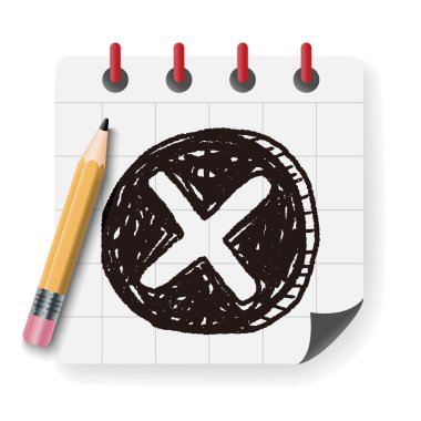 hiçbir doodle vektör çizim