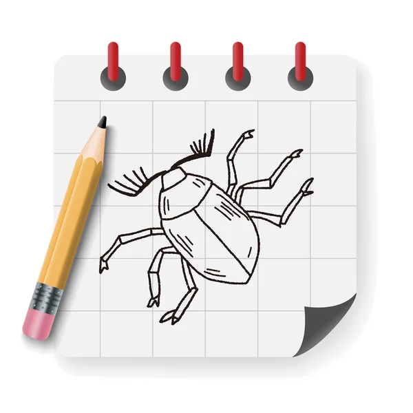 Insect doodle vector illustration vector illustration — Stock Vector
