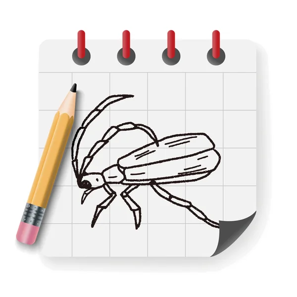 Insect doodle vector illustration — Stock Vector