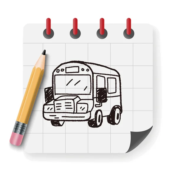 Autobus doodle rysunek wektor ilustracja — Wektor stockowy