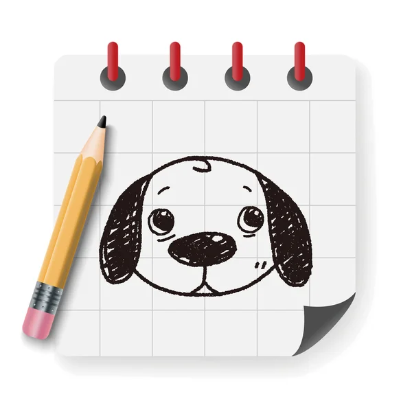 Doodle hond vector illustratie vectorillustratie — Stockvector