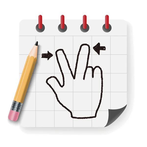 Gesture doodle vector illustration — Stock Vector