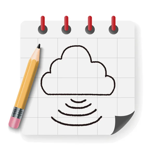Векторная иллюстрация рисунка облака интернета — стоковый вектор
