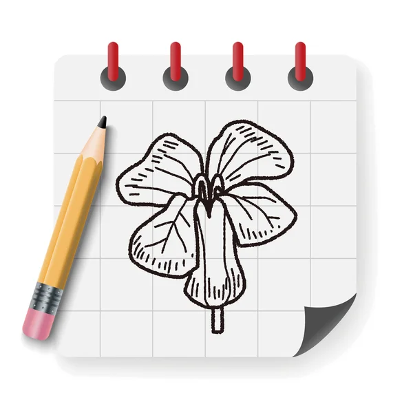 Blume Doodle Vektor Illustration Vektor Illustration — Stockvektor