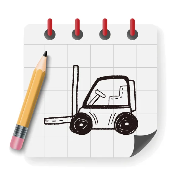 Caminhão doodle ilustração vetorial — Vetor de Stock