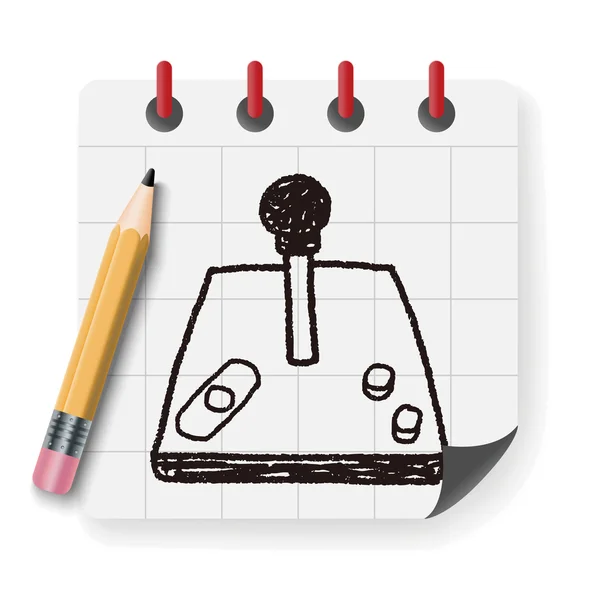 Doodle Joystick vector ilustración — Archivo Imágenes Vectoriales