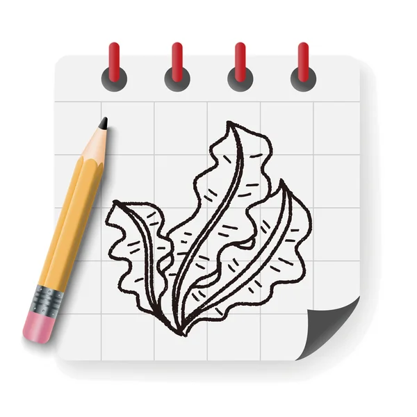 Illustration vectorielle vectorielle Kelp doodle — Image vectorielle